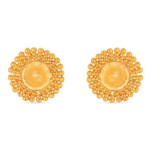 Buy 22 Karat Gold Beaded Circle Earrings
