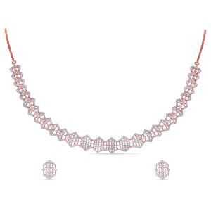 Buy 14 Karat Gold & Diamond Necklace Set