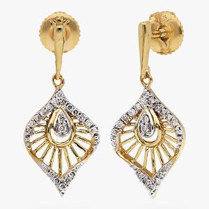 Buy 14 Karat Gold & Diamond Earrings
