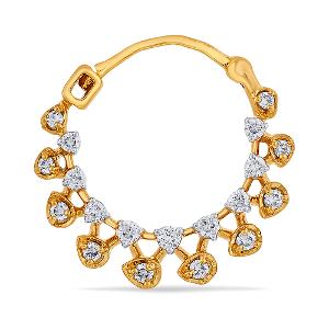 Buy 18 Karat Gold & Diamond Nose Ring