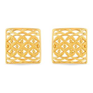 Buy 22 Karat Gold Intricate Square Earrings