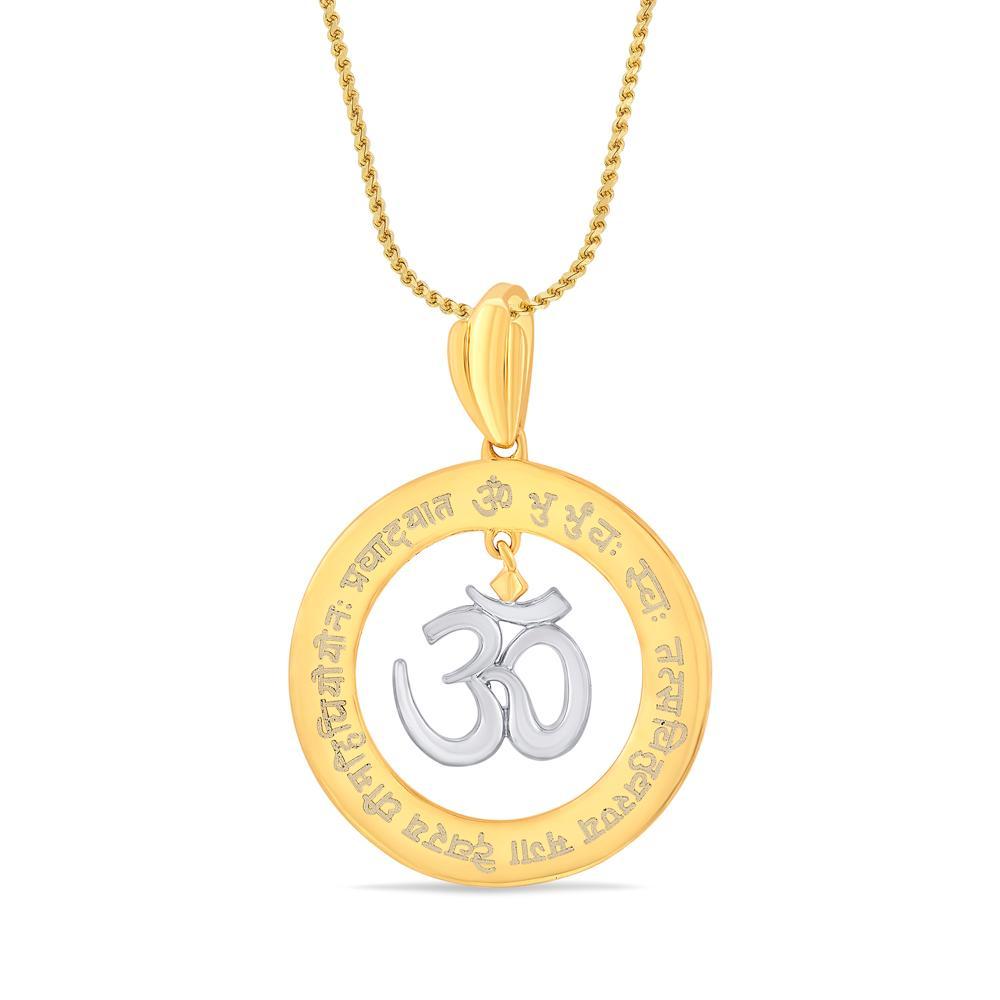 Buy Engraved Om Gold Pendant