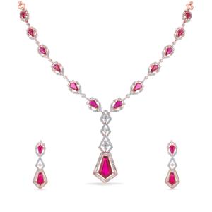 Buy 18 Karat Gold & Diamond Necklace Set