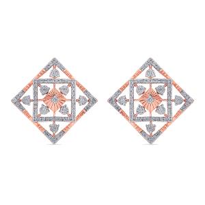 Buy 14 Karat Gold & Diamond Earrings