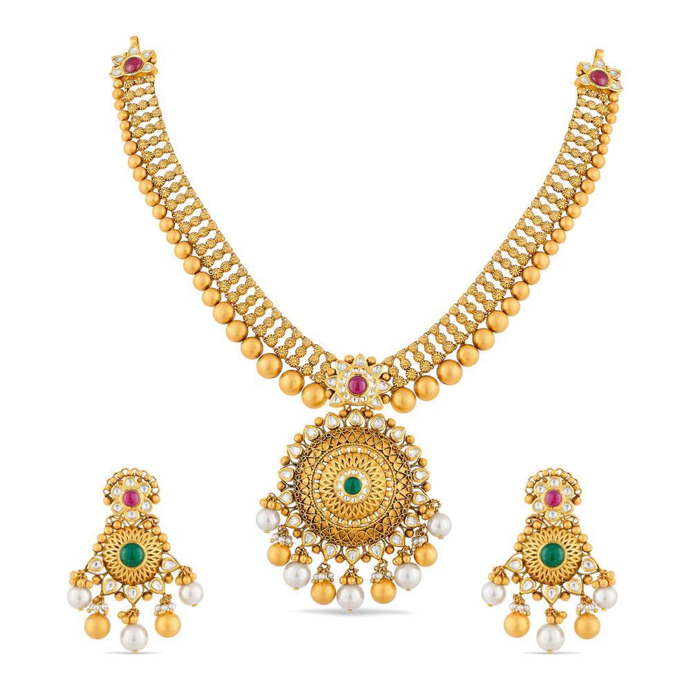 Buy 22 Karat Gold Necklace Set