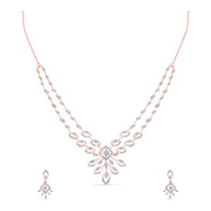 Buy 14 Karat Gold & Diamond Necklace Set