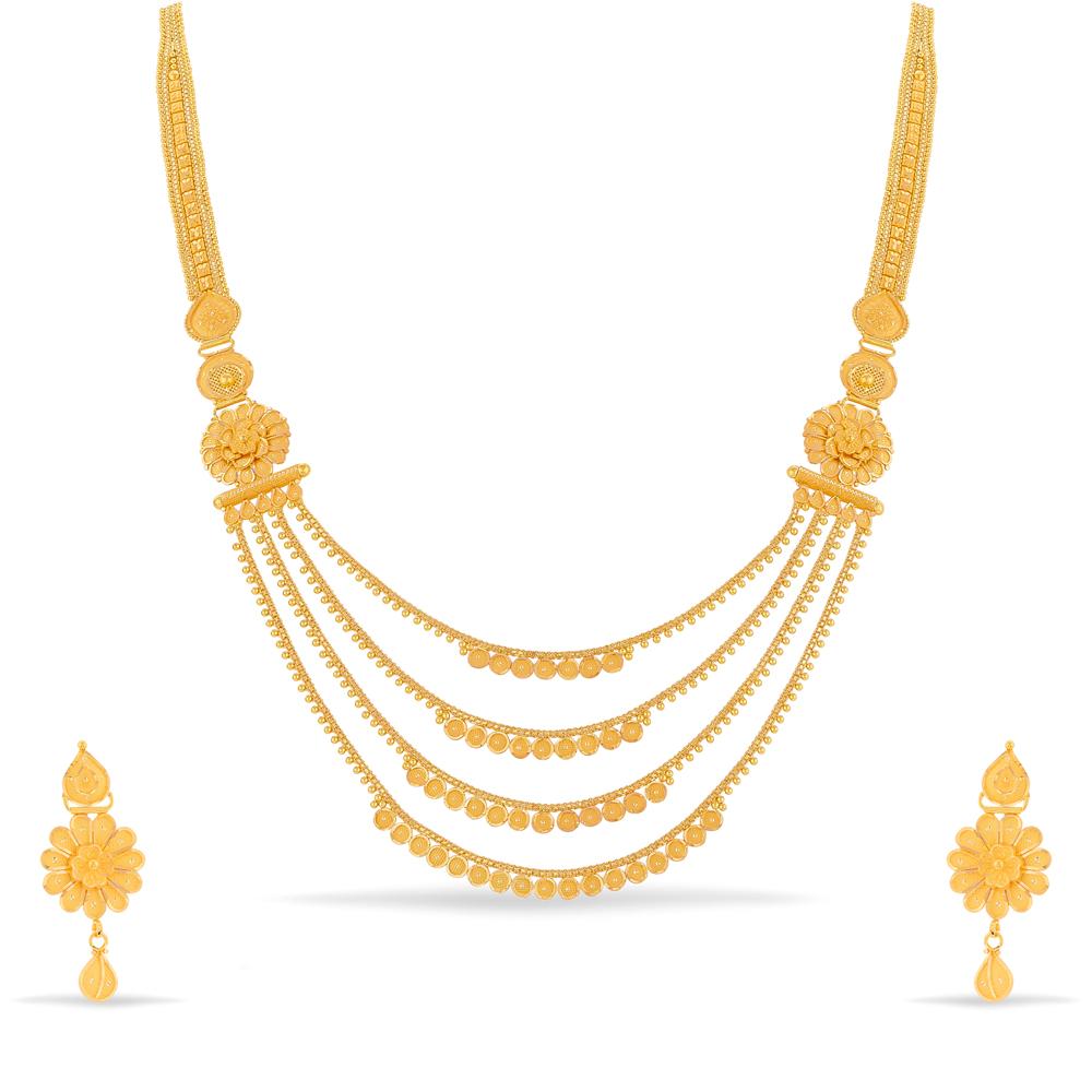 Buy 18 Karat Gold Necklace Set