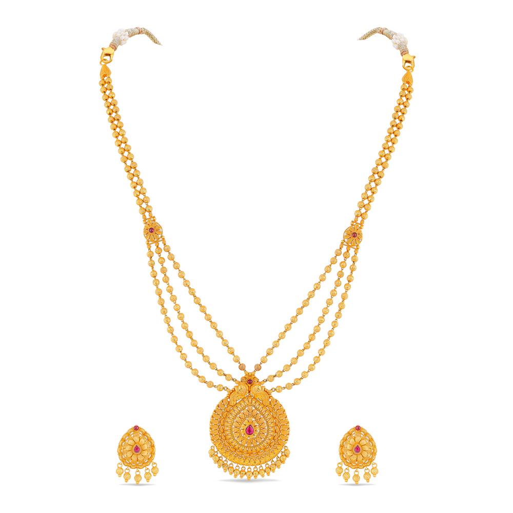 Buy 22 Karat Gold Necklace Set