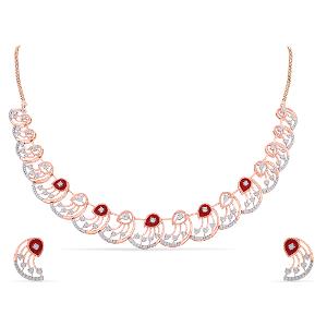 Buy 14 Karat Gold & Diamond Necklace Set
