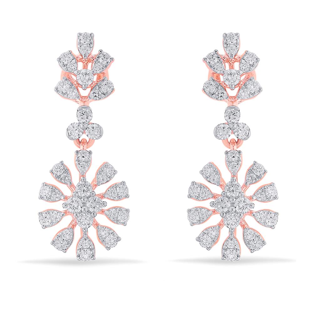 Buy 18 Karat Gold & Diamond Earrings