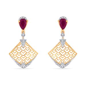 Buy 14 Karat Gold & Diamond Earrings