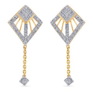 Buy 14 Karat Gold & Diamond Earrings