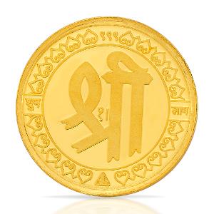 Buy 24 Kt Yellow Finish 2 Grams Shree Gold Coin