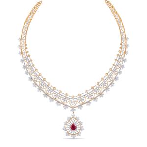 Buy 18 Karat Gold & Diamond Necklace