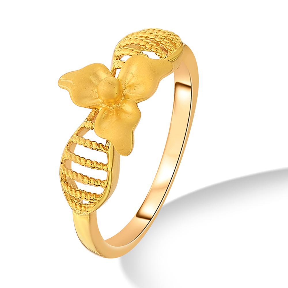 Buy Asymmetrical Floral Gold Ring