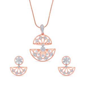 Buy 14 Karat Gold & Diamond Pendant Set