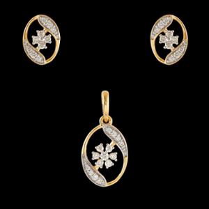 Buy 14 Karat Gold & Diamond Earrings