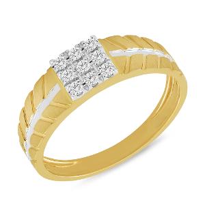 Buy 18 Karat Gold & Diamond Men's Ring