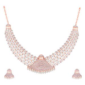 Buy 14 Karat Gold & Diamond Necklace Set