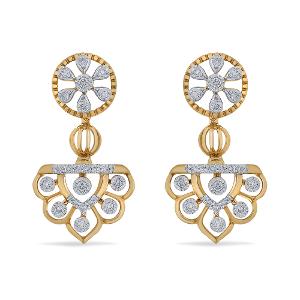 Buy 14 Karat Gold & Diamond Earrings