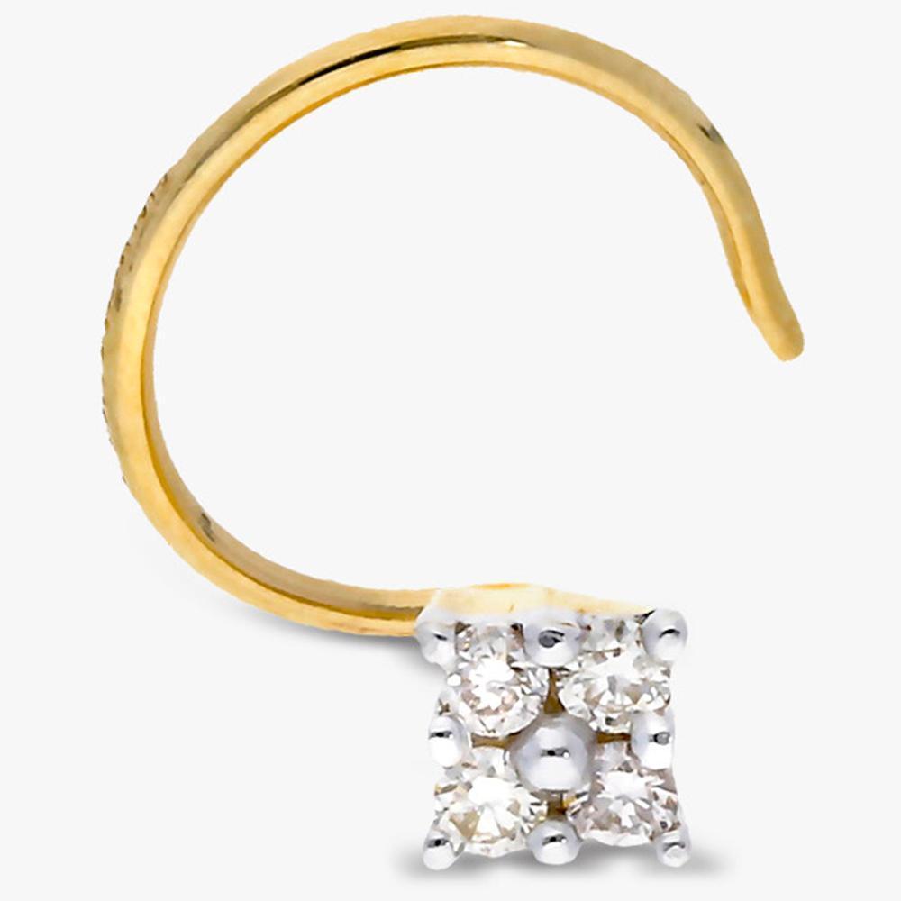 Buy 14 Kt Gold & Diamond Nose Pin