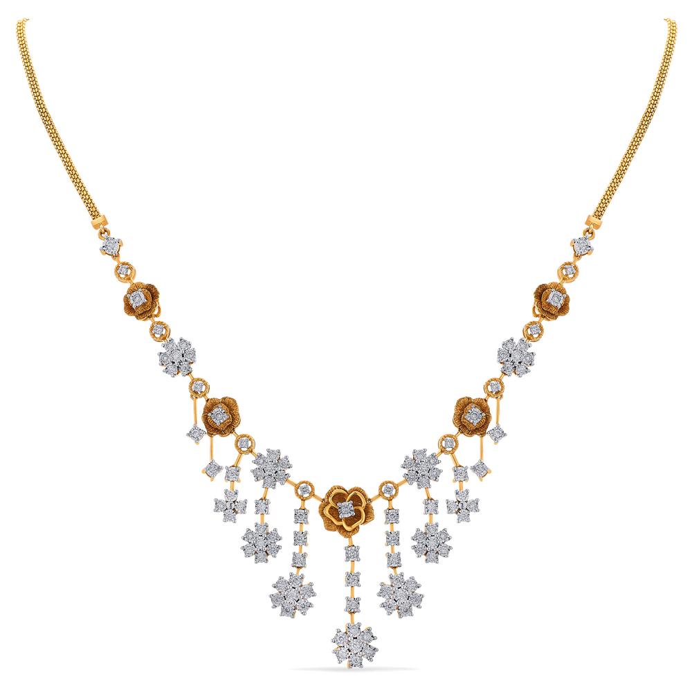 Buy 18 Karat Gold & Diamond Necklace
