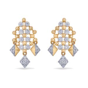 Buy 14 Karat Gold & Diamond Earrings