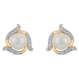 Buy 14 Karat Gold & Diamond Earrings