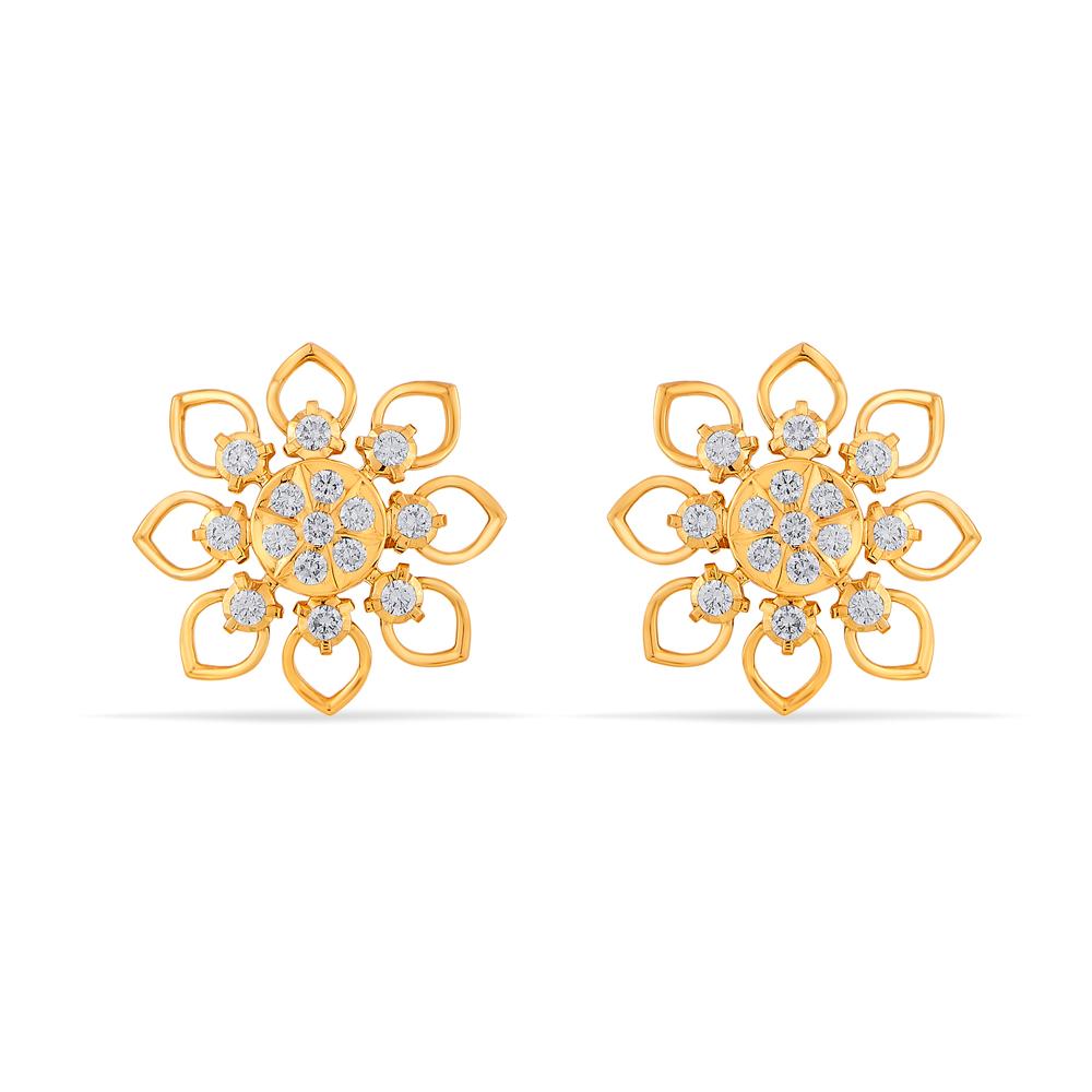 Buy 22 Karat Gold & Diamond Earrings