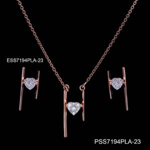 Buy 14 Karat Gold & Diamond Pendant Set