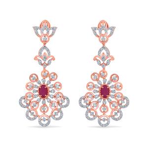 Buy 14 Karat Gold & Diamond Earrings
