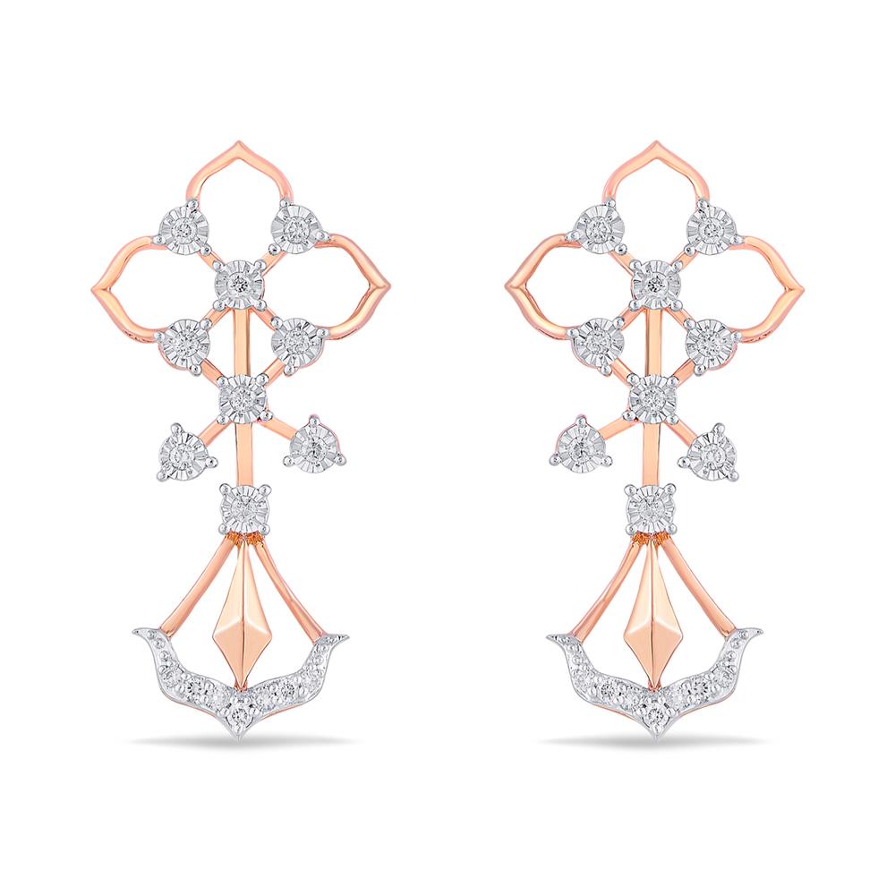 Buy 14 Karat Gold & Diamond Earrings
