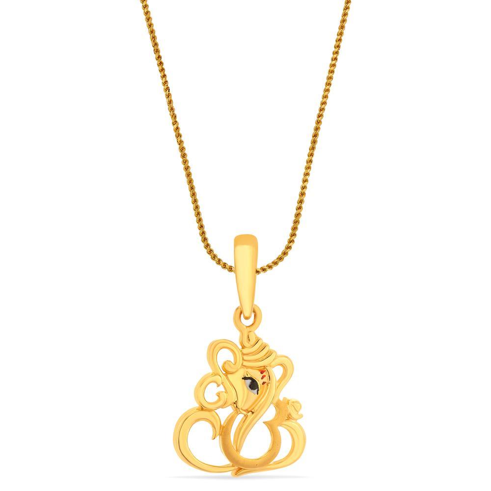 Buy Contemporary Ganesh Gold Charm Pendant