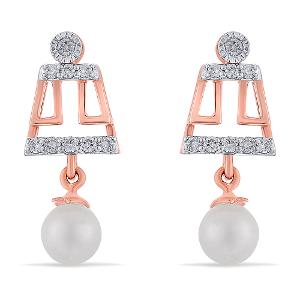 Buy 14 Karat Gold & Diamond Earrings