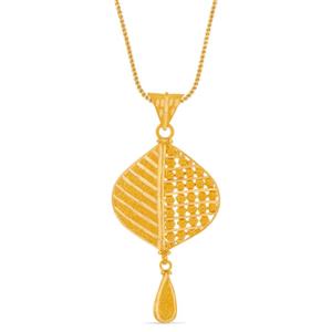 Buy Filigree Leaf Drop Gold Pendant