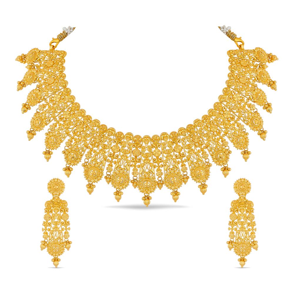 Buy 22 Karat Gold Necklace Set