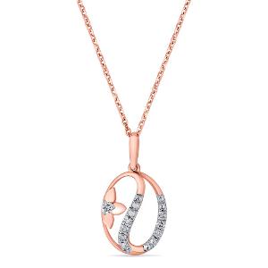 Buy shimmering oval diamond pendant