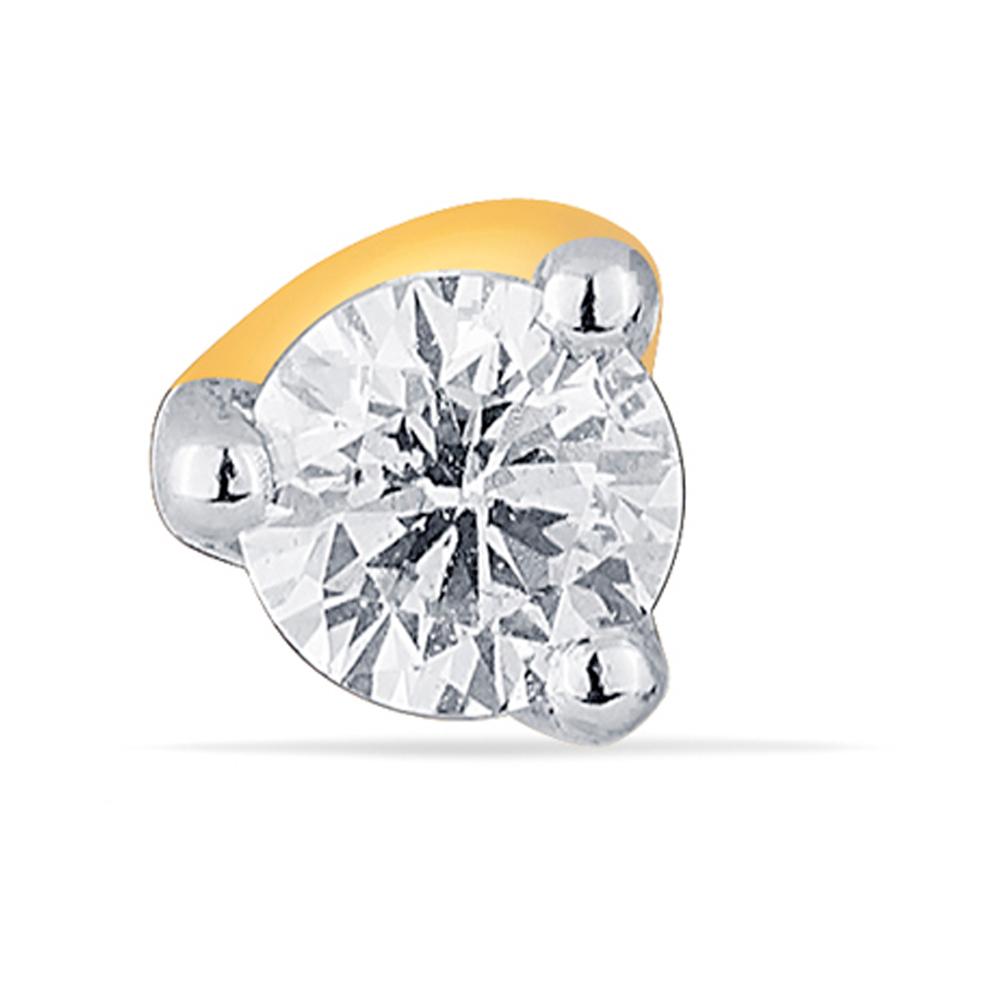 Buy 14 Karat Gold & Diamond Nose Pin