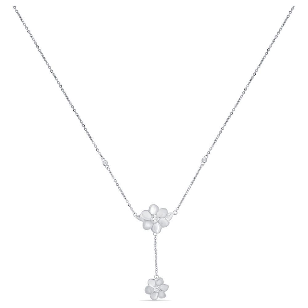 Buy Flowerette silver Necklace