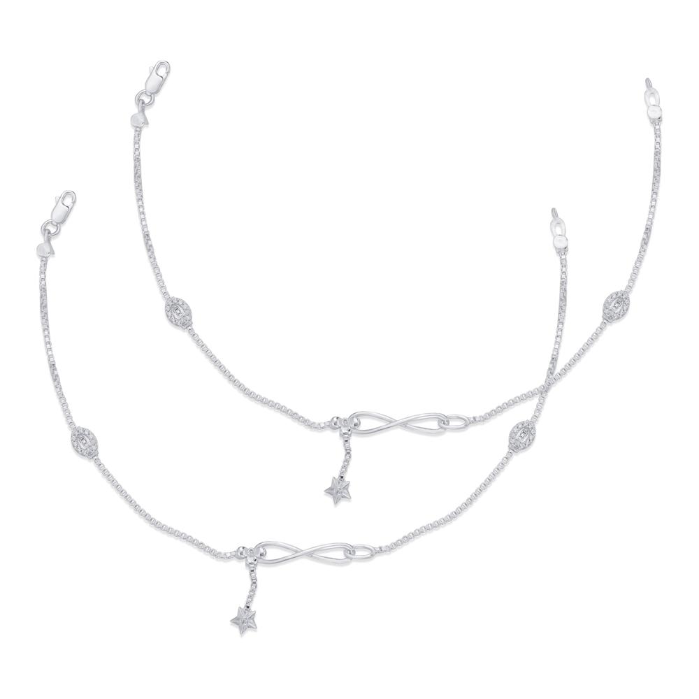 Buy 925 Purity Silver Anklet