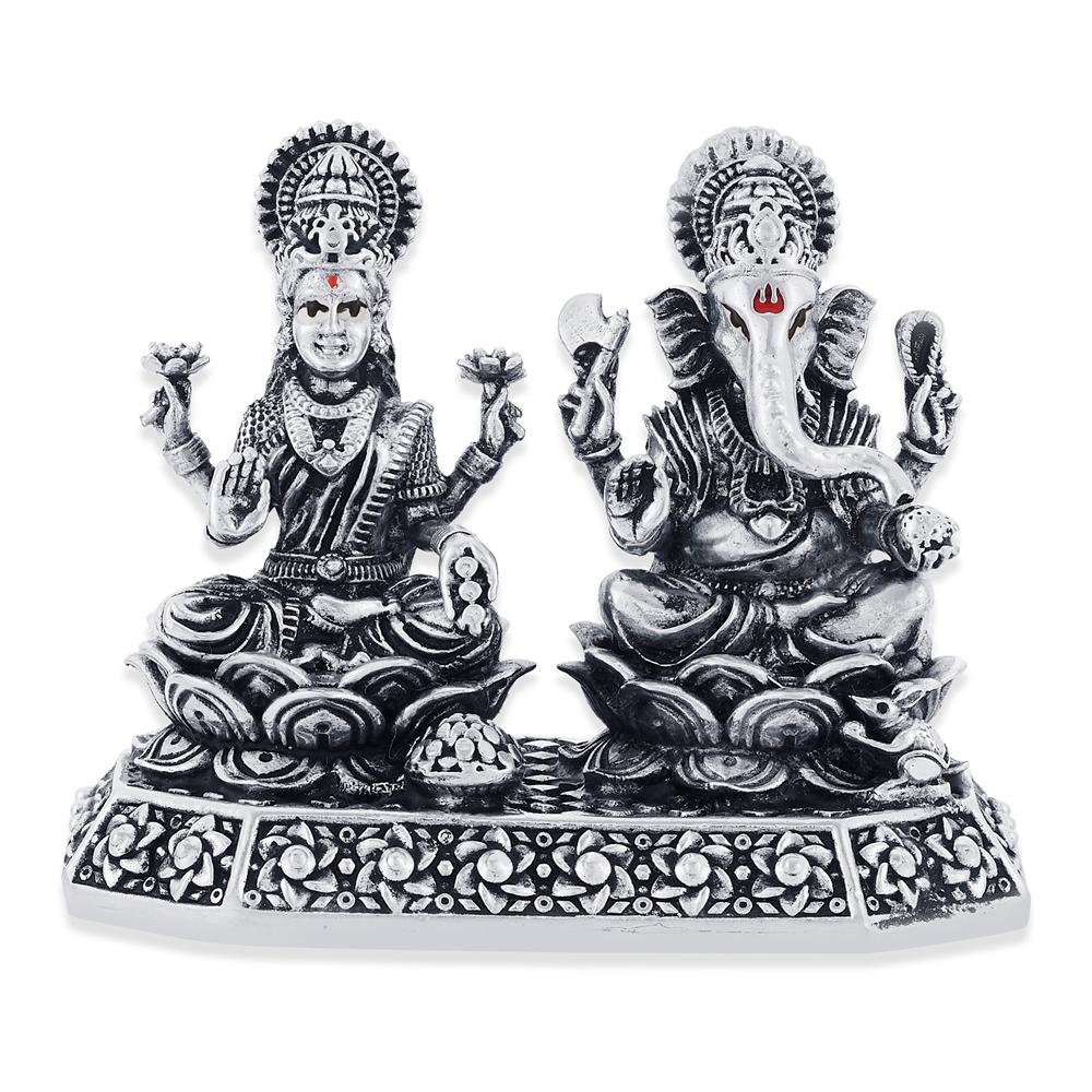 Buy 925 Purity Silver Ganesh and Lakshmi