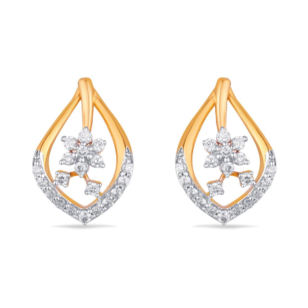 Buy 18 Karat Gold & Diamond Earrings