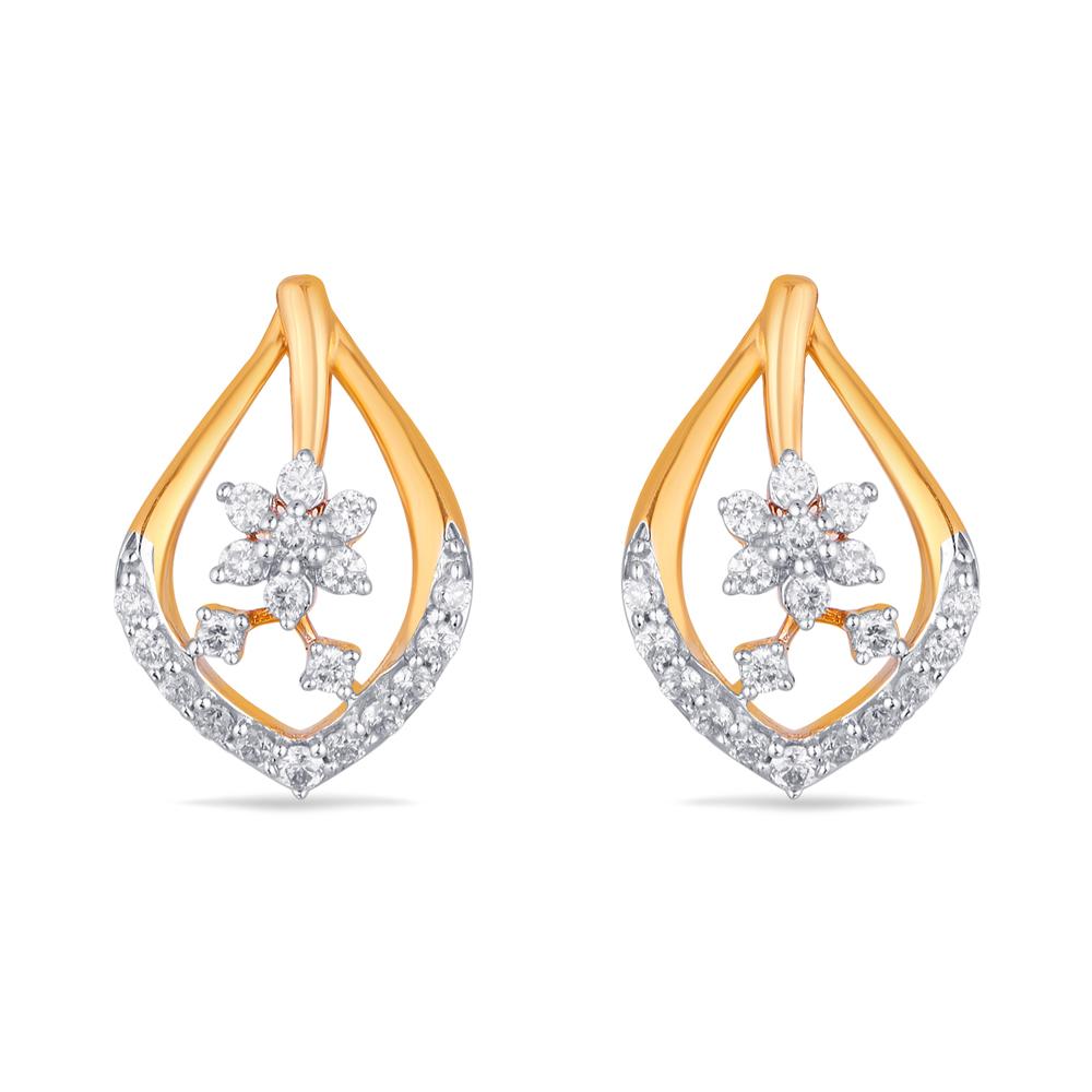 Buy 18 Karat Gold & Diamond Earrings