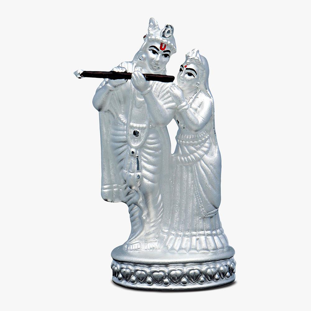 99.9% Pure Silver Radha Krishna Idol | Idols - Reliance Jewels