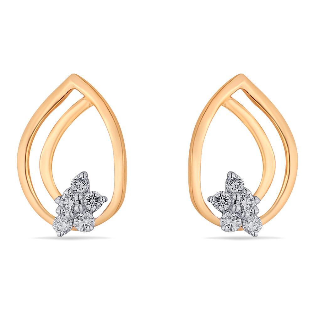 Buy Minimalistic Pear diamond earrings