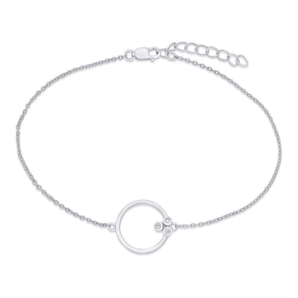 Buy Minimalist Circle Silver Bracelet