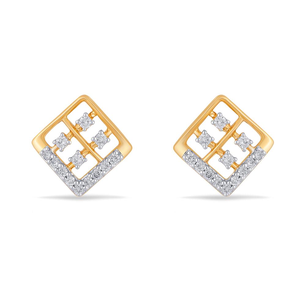 Buy 14 Karat Gold & Diamond Earrings