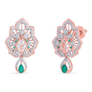 Buy 14 Karat Gold & Diamond Earrings