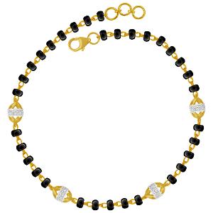 Buy 14 Karat Gold & Diamond Mangalsutra Bracelet