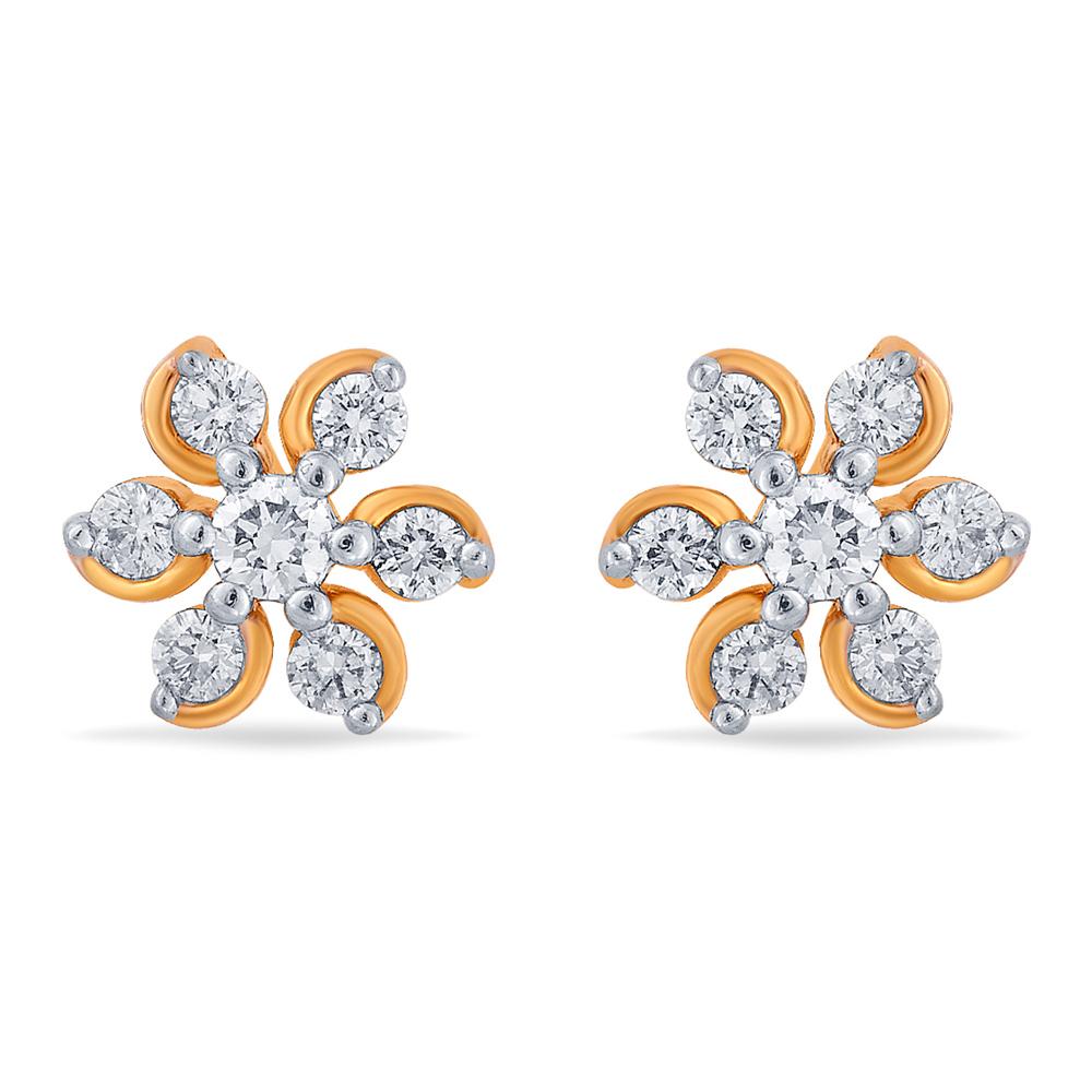 Buy 18 Karat Gold & Diamond Earrings